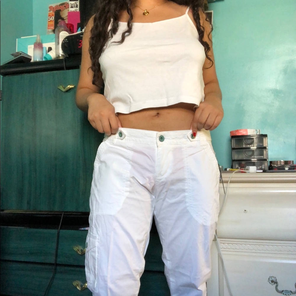 Guess white cargo pant